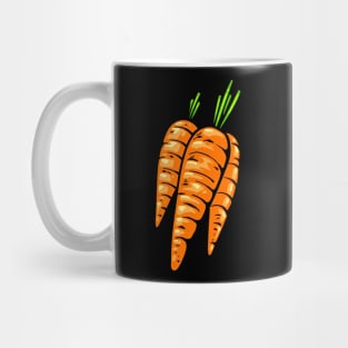 Vibrant Carrot Delight - Fresh and Juicy Vegetable Illustration Mug